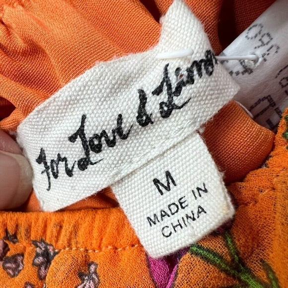 For Love & Lemons Peony High Low Floral Midi Dress Size M Adjustable Straps - Picture 5 of 11